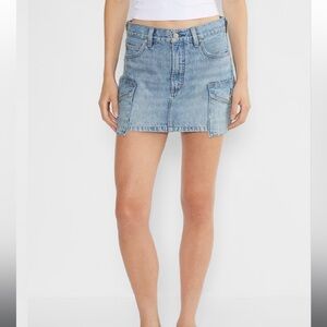 Denim Forum Blue Mini Cargo Skirt